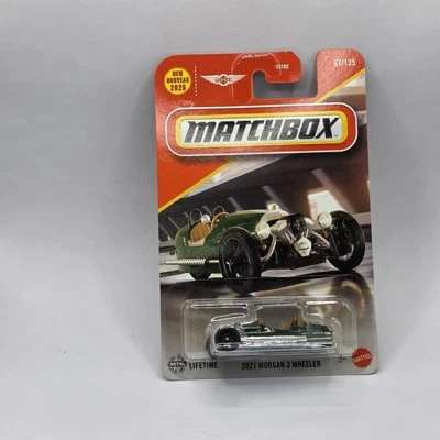 2025 Matchbox #57 2021 Morgan 3 Wheeler BRITISH RACING GREEN | FSC - Image 1 of 2