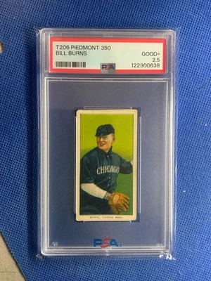 Bill Burns 350 Sovereign Chicago White Sox 1909-11 T206 PSA 2,5 Foto 1 de 2