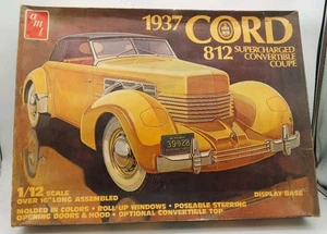 AMT 1937 Cord 812 Convertible Coupe 1/12 Model Kit Incomplete Partially Built - Picture 1 of 24