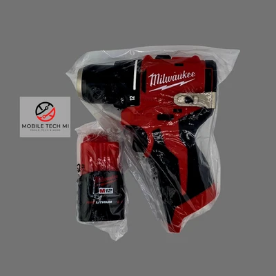 Milwaukee 3401-20 M12 12V 3/8" Subcompact Brushless Drill/Driver w/ 2.0 Battery - Image 1 of 4