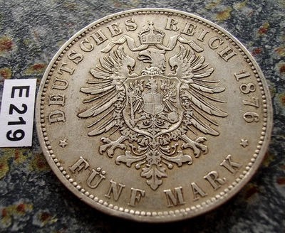 Bayern 5 Mark 1876 Ludwig - Bild 1 von 2