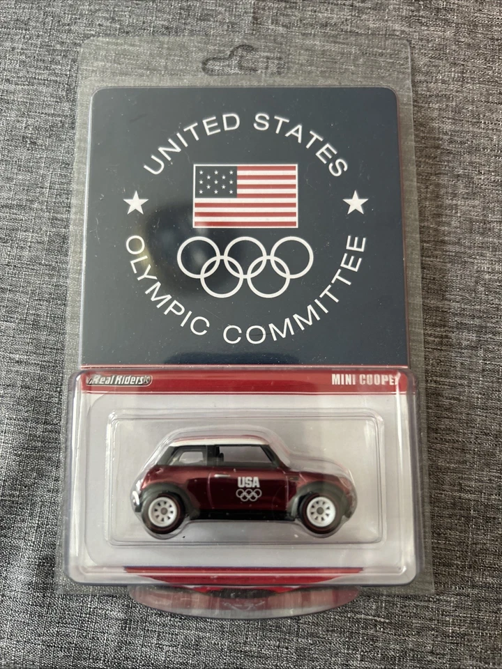 Hot Wheels 2012 RLC United States Olympic Committee Mini Cooper with Real Riders - Image 1 of 2