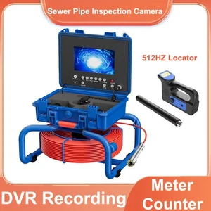Pipe Inspection Camera 512 hz Locator Sewer Camera w/ Meter Counter 7" 20M/30M - Picture 1 of 21
