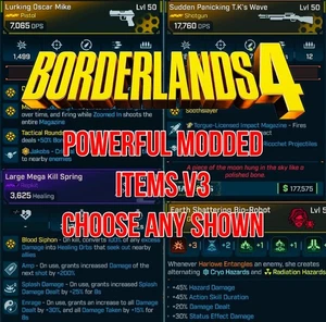 Borderlands 4 Max Level 50 Modded Guns Items +Gear V3 You Choose XBOX X/S PS5 PC - Picture 1 of 14