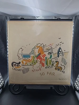Crosby Stills Nash & Young So Far LP 1974 Atlantic PR Press EX/EX - Image 1 of 4