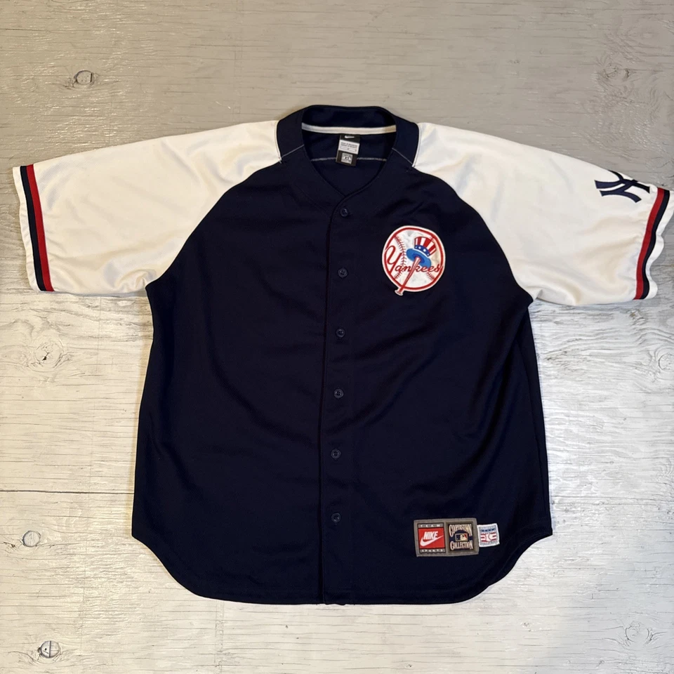 VTG MLB Nike Cooperstown New York Yankees Reggie Jackson Sewn Jersey Sz Large - Image 1 of 4