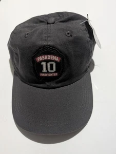 Pasadena Firefighter Baseball Classic Cut Cap Ahead Grey Cotton Embroided Patch - Picture 1 of 4
