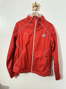 Nike Storm Fit Women’s Ohio State Jacket Medium College Rain Jacet Red OSU - Picture 1 of 7