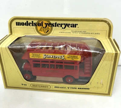 Matchbox Models of Yesteryear Y-23 1922 AEC S TYPE Omnibus Lesney Schweppes - Image 1 of 4