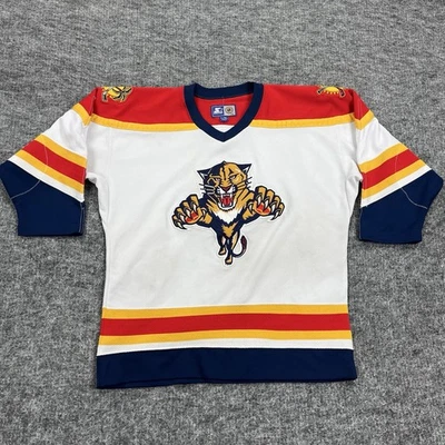Vintage Florida Panthers Jersey Boys Large Extra Large NHL Hockey Starter - Image 1 of 4