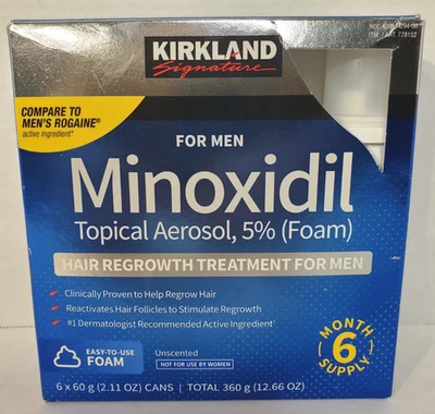 Kirkland Minoxidil 5% Foam Men Hair Regrowth Treatment SEALED 6 MONTHS Exp 11/26 - Image 1 of 4