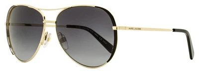 Gafas de sol Marc Jacobs redondeadas piloto Marc 686/S RHL9O doradas/negras 59 mm Foto 1 de 3