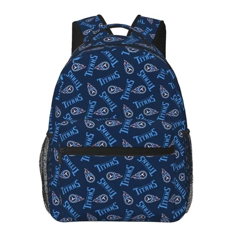 Tennessee Titans Casual Backpack Lightweight Student Backpack Travel Bags Cover