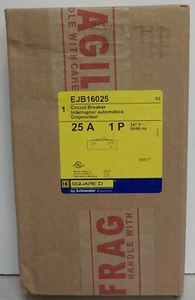 Schneider Electric Square D EJB16025 Circuit Breaker 25A 1P - New - Bild 1 von 5