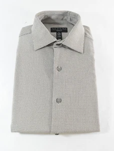 Alfani Mens Dress Shirt New S 14- 14.5 32/33 Tan Textured Slim Fit - Picture 1 of 6