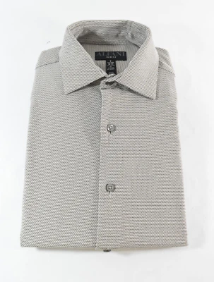 Alfani Mens Dress Shirt New S 14- 14.5 32/33 Tan Textured Slim Fit Long Sleeves - Image 1 of 4