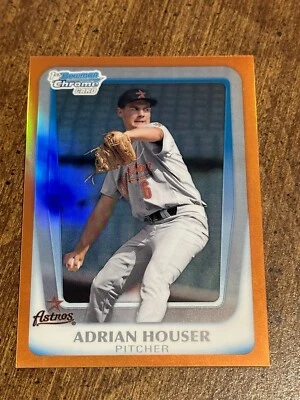 ADRIAN HOUSER 2011 BOWMAN CHROME ORANGE ROOKIE CARD #21/25 ASTROS METS ORIOLES - Image 1 of 4