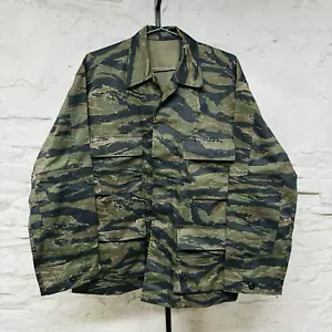 Tiger Stripe Camo Utility Shirt Rothco Military 4 Pocket Combat Army Jacket - Picture 1 of 7