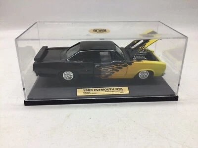 Tootsietoy Hard Body Muscle 1969 Plymouth GTX negro con llamas 1:32 Foto 1 de 4