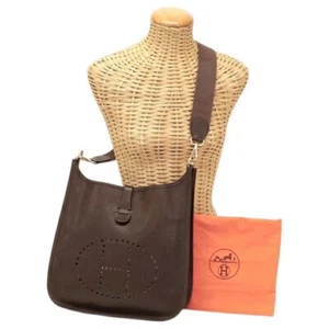 HERMES Evelyne GM 1 Epsom Leather Shoulder Bag 2004 Cacao (dark brown) - Picture 1 of 11