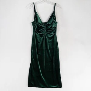Vestido Vaina Retro Escenario Para Mujer XL Verde Oscuro Terciopelo Elastizado Moveble Nuevo - Imagen 1 de 8