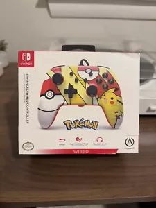 Nintendo Switch PowerA Pokemon Pikachu Pop Art Enhanced Wired Controller - NEW - Picture 1 of 6