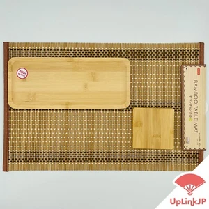 Japanese Bamboo Tableware Set – Tray, Placemat & Coaster Gift from Japan - Picture 1 of 15