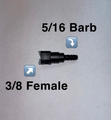 Conexión rápida de línea de combustible 3/8 x 5/16 800-085 Foto 1 de 2