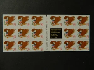 U.S. sc# 2597 BOOKLET PANE OF 17 1992 29ct EAGLE &SHIELD MNH P#S1111 - Picture 1 of 2