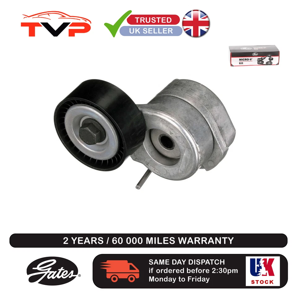 Gates Belt Tensioner V-Ribbed Belt For Chevrolet Aveo 2011-2015 1.3 T38440 - Image 1 of 1