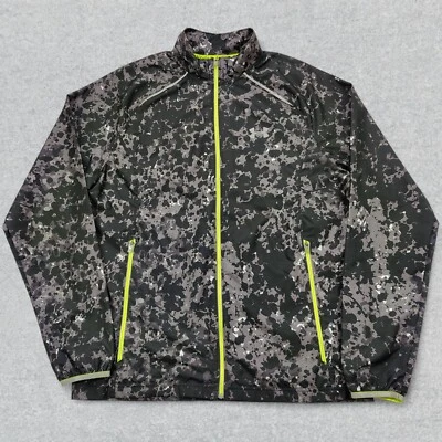 Under Armour Jacket Men's Large Black Gray Camo Reflective Storm Launch Run - Image 1 of 4