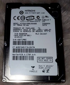 Hitachi Internal 5400RPM SATA DRIVE - Picture 1 of 3