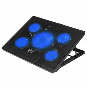 Kootek Laptop Cooling Pad 12"-17" Cooler Pad Chill Mat 5 Quiet Fans LED Lights - Picture 1 of 7