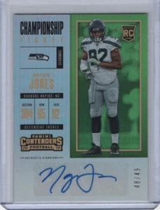 2017 Panini Contenders Championship Ticket Autograph #168 Nazair Jones RC 48/49 - Picture 1 of 1
