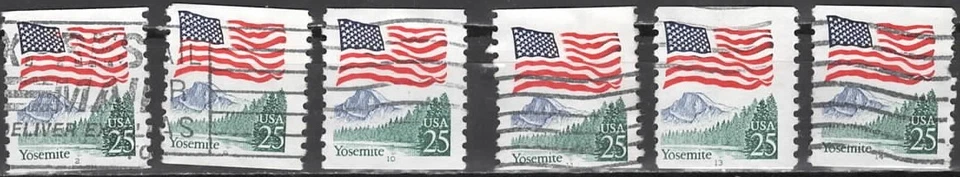 US Scott #2280a Plate Number singles, #2, 9, 10, 11, 13 & 14 - Image 1 of 1