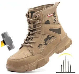 Herren Arbeitsschuhe Unverwüstliche Arbeitsstiefel mit Stahlkappe Pannensicher - Bild 1 von 7