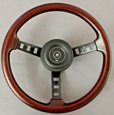 Volante de madera de competición con almohadilla de bocina "Z" para Nissan Datsun S30 240Z Foto 1 de 4