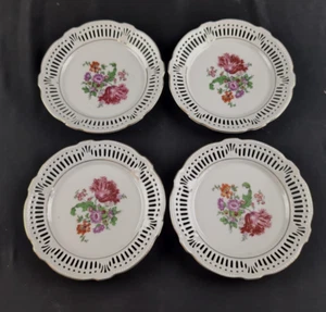 (Set of 4) Schrvarzenhammer Bavarla Germany, Reticulated 7" Plate, U S Zone - Picture 1 of 6