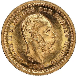 Sweden - 1899-EB - Oscar II - 5 Kroner - NGC MS64 - REFLECTIVE SURFACES ! SCARCE - Picture 1 of 4