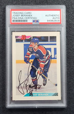 1992 JOSEF BERANEK Signed Bowman Hockey Trading Card-EDMONTON OILERS-PSA