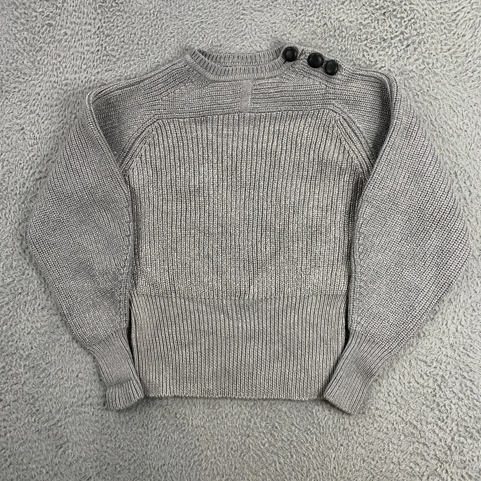 Suéter Isabel Marant Mujer Talla 36 Plateado Metálico Pullover Lana Grueso Tejido Foto 1 de 4
