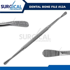Fima de hueso #12A instrumentos médicos quirúrgicos dentales acero inoxidable grado alemán - Imagen 1 de 7