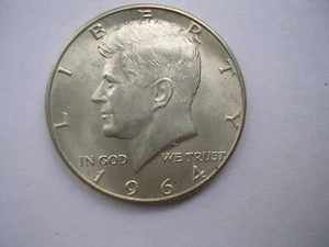 1964-D 50c Kennedy SILBER halber Dollar 90% Silber. Der Haaransatz sieht nicht richtig aus? - Bild 1 von 11