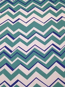 TELA PARA MUEBLES DE EXTERIOR RICHLOOM TEMPEST AGUAMARINA AZUL ZIGZAG POR YARDA - Imagen 1 de 5