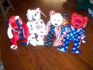 TY BEANIE BABYS GLORY SPANGLE LIBERTY PATRIOT BÄREN KONVOLUT - Bild 1 von 1