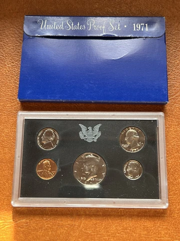 1971 S US Mint Proof Set in the Original Government Box Cover