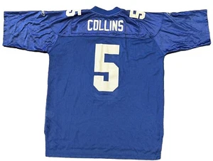 New York Giants Jersey XL Kerry Collins Mens Reebok Blue - Picture 1 of 8