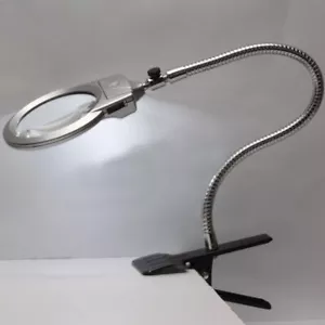 Magnifier LED Lamp Magnifying Glass Desk Table Light Reading Lamp With Clamp New - Picture 1 of 4