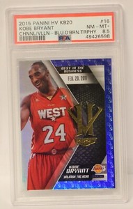 2015-16 Panini HV KB20 Channl/Vlln Blue O'Brien Trophy #16 KOBE BRYANT PSA 8.5