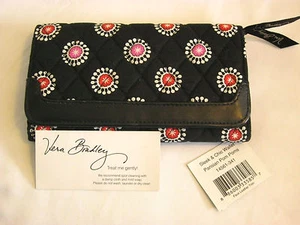 Vera Bradley PARISIAN POM POMS SLEEK & CHIC WALLET for PURSE tote BACKPACK   NWT - Picture 1 of 3